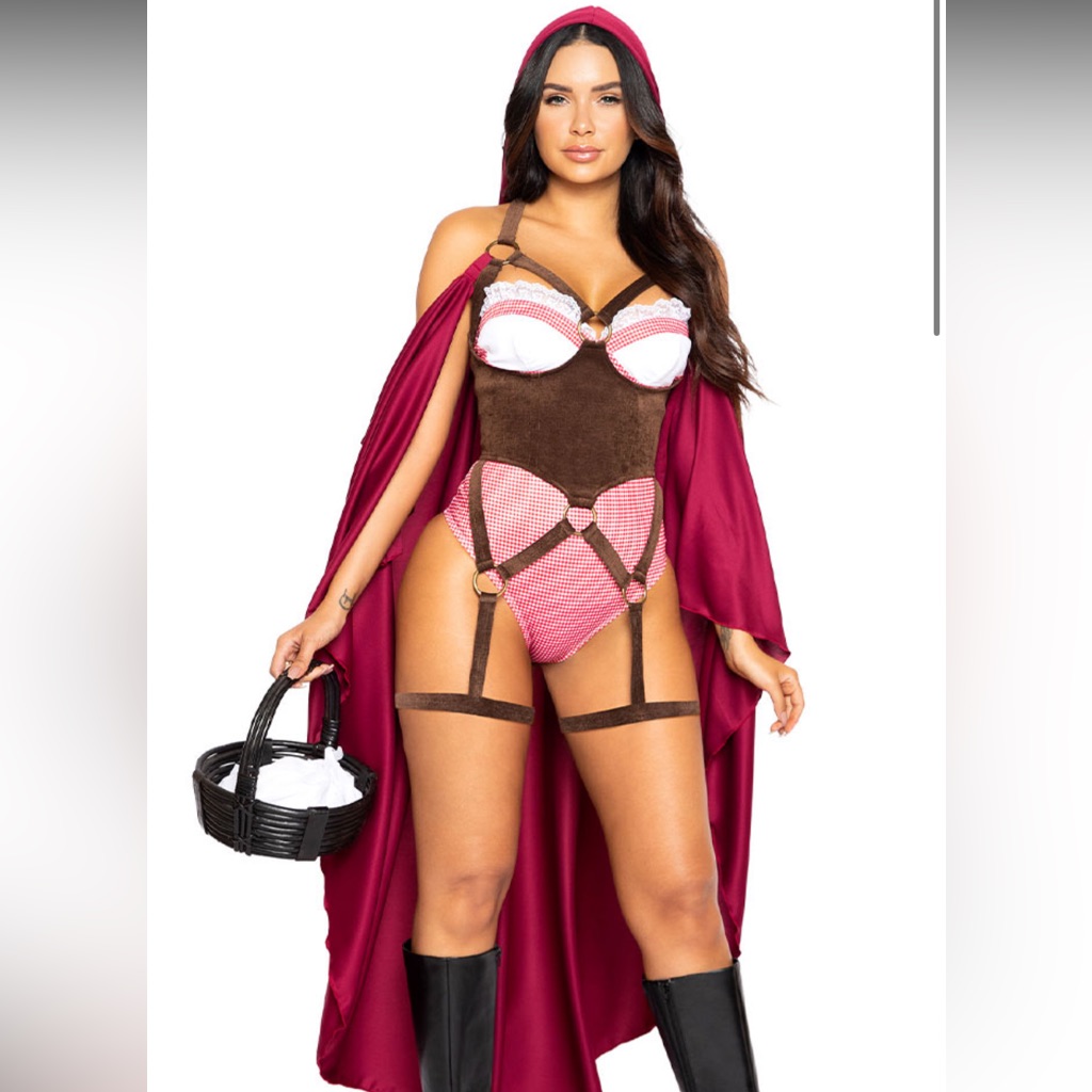 Little Red Ridinghood Halloween Costume Burgundy